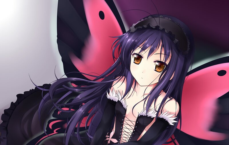 anime girl with butterfly wings