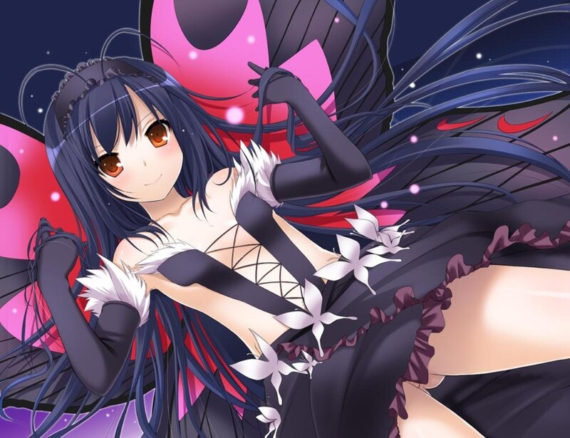 anime girl with butterfly wings