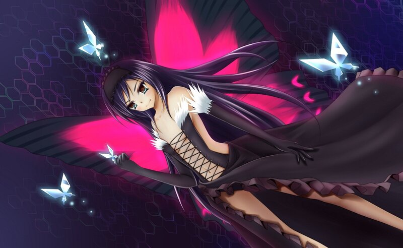 anime girl with butterfly wings
