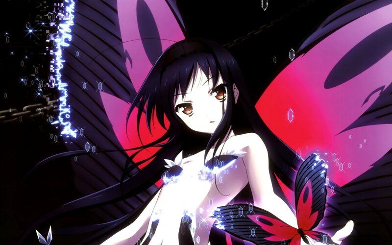 anime girl with butterfly wings