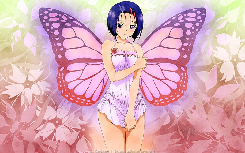 anime girl with butterfly wings