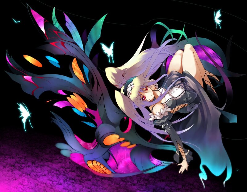 anime girl with butterfly wings