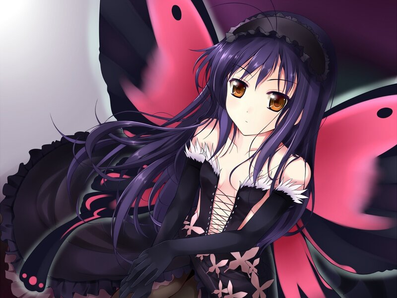 anime girl with butterfly wings