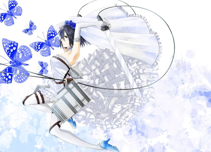 anime girl with butterfly wings