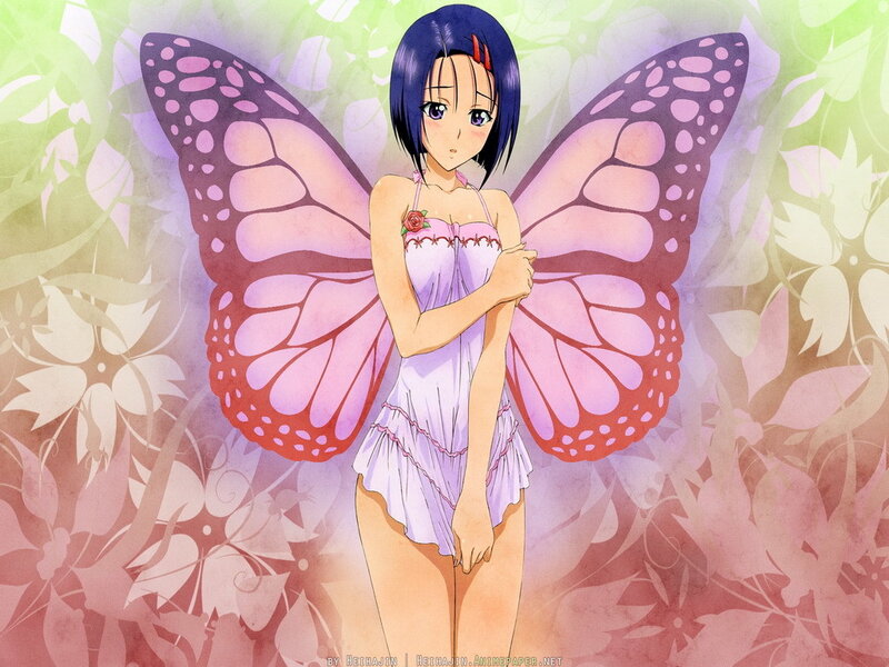 anime girl with butterfly wings