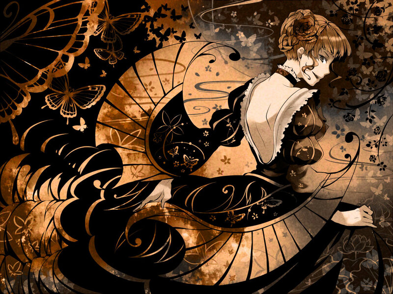 anime girl with butterfly wings