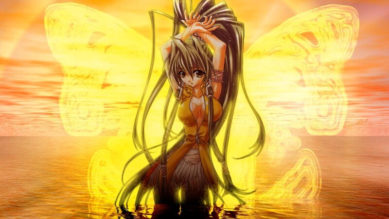 anime girl with butterfly wings