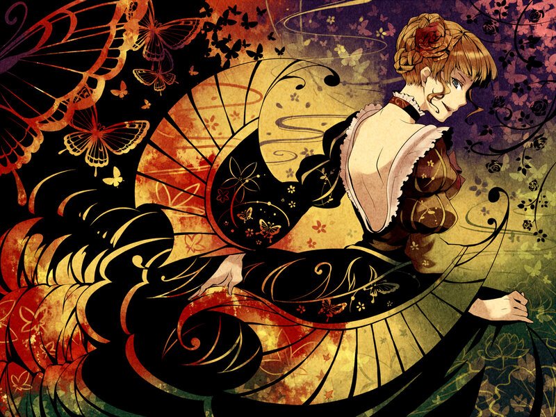 anime girl with butterfly wings