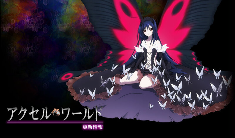 Anime Girl with Butterfly Wings — Black, Dramatic, Night, Text