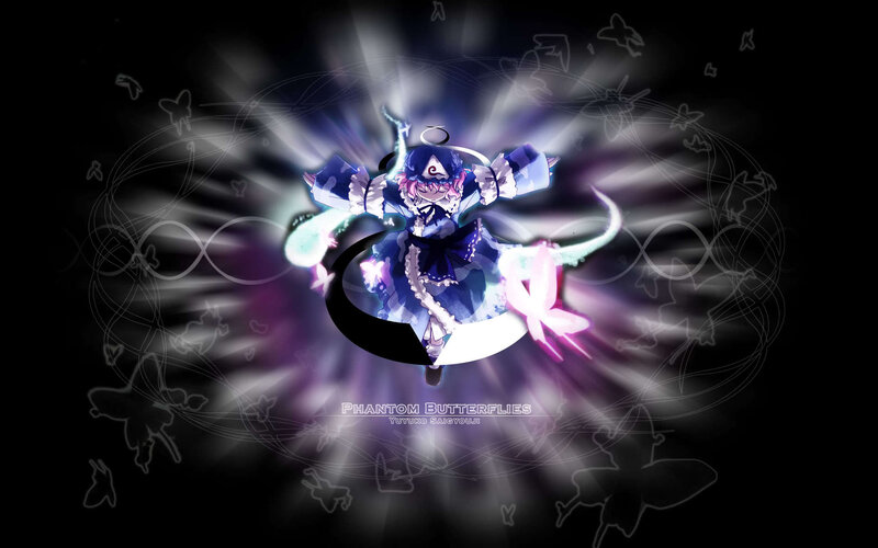 Anime Girl with Butterfly Wings — Black