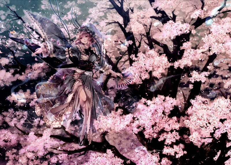Anime Girl with Butterfly Wings — Pink