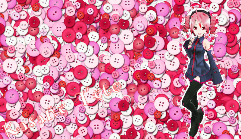 Anime Girl with Buttons