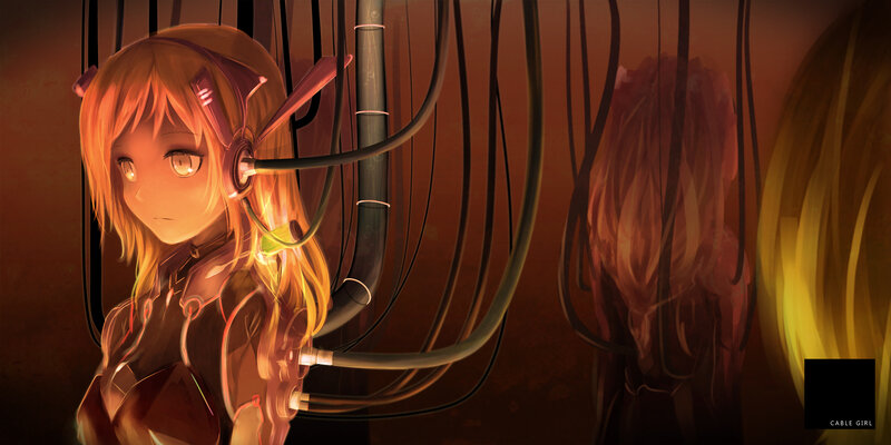 Anime Girl with Cables