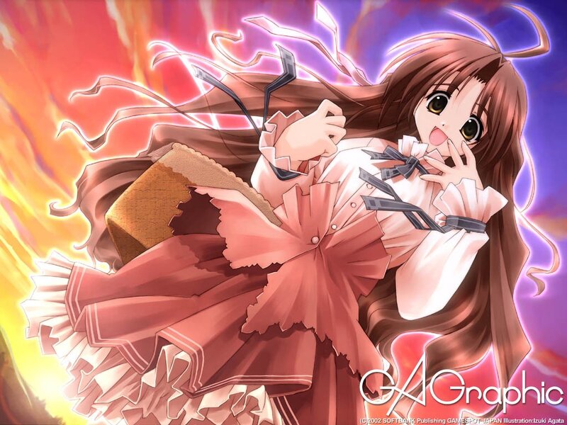 anime girl with cake