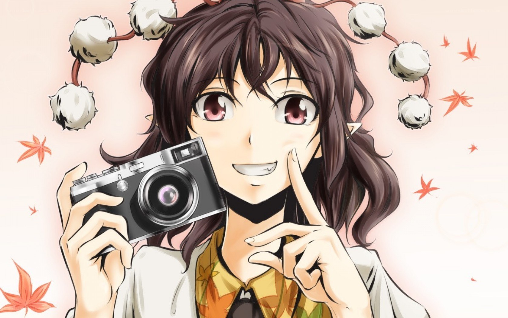 anime girl with camera