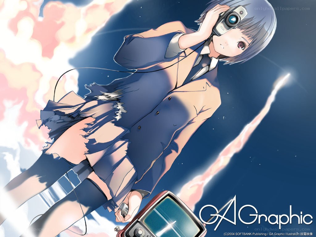 anime girl with camera