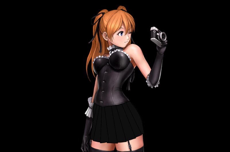 anime girl with camera