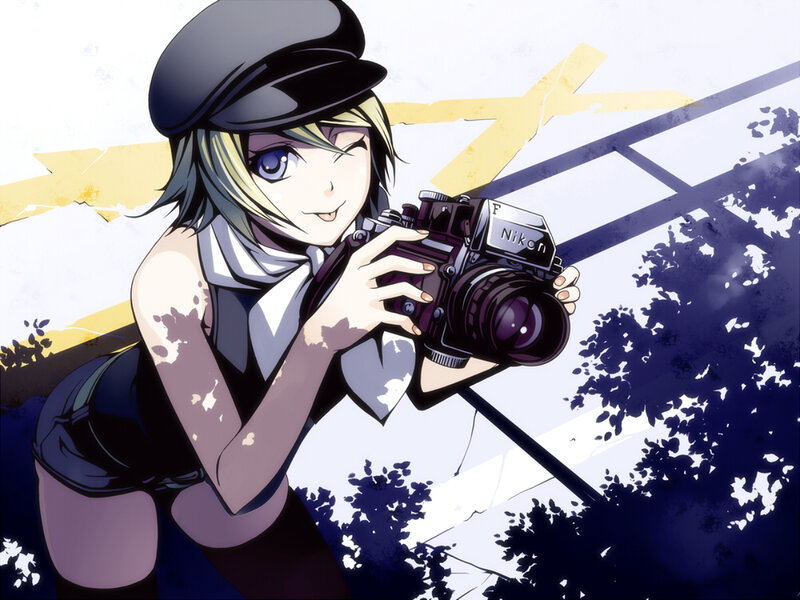 Anime girl with camera