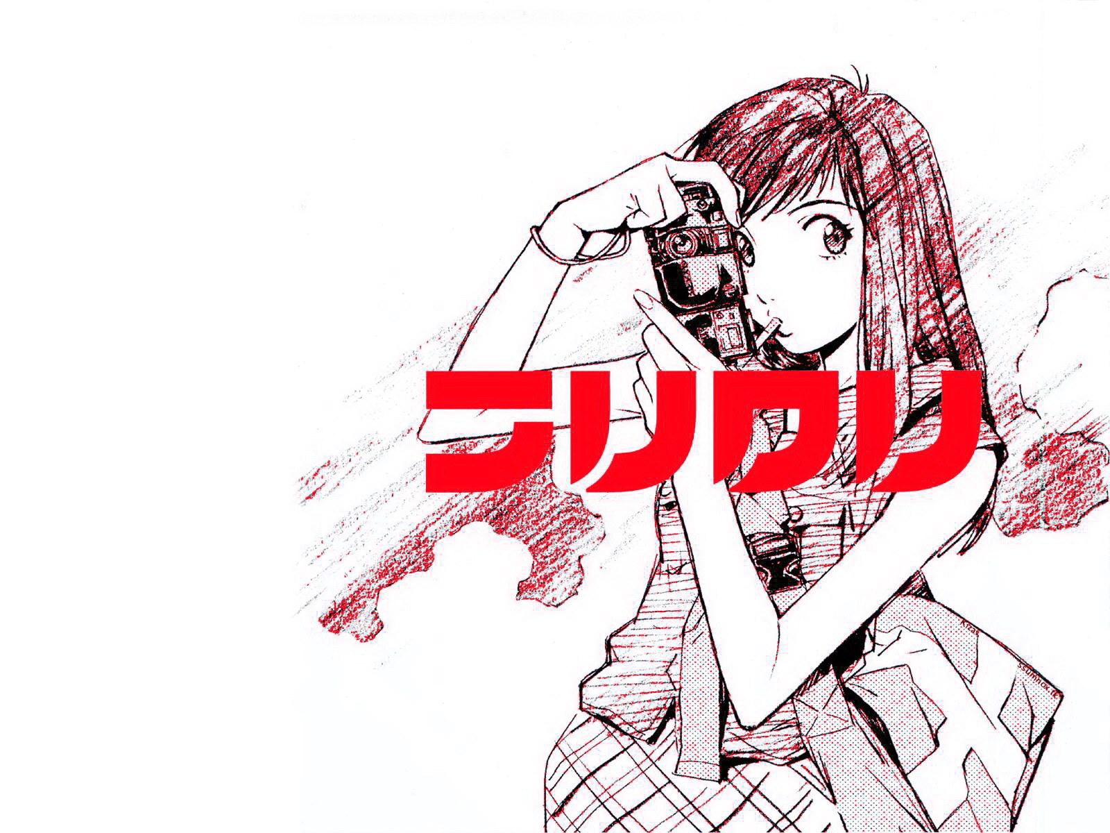 anime girl with camera