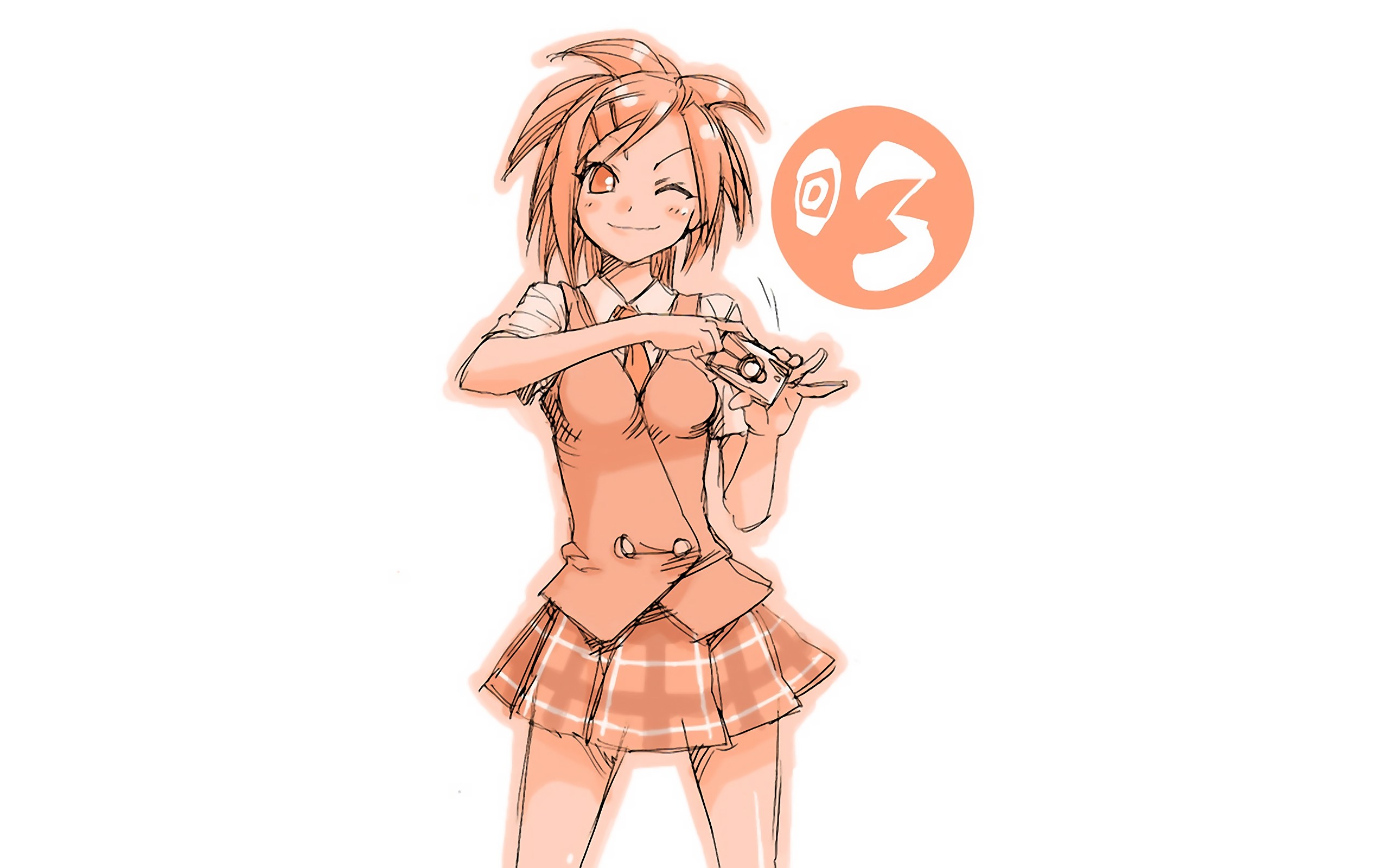 anime girl with camera