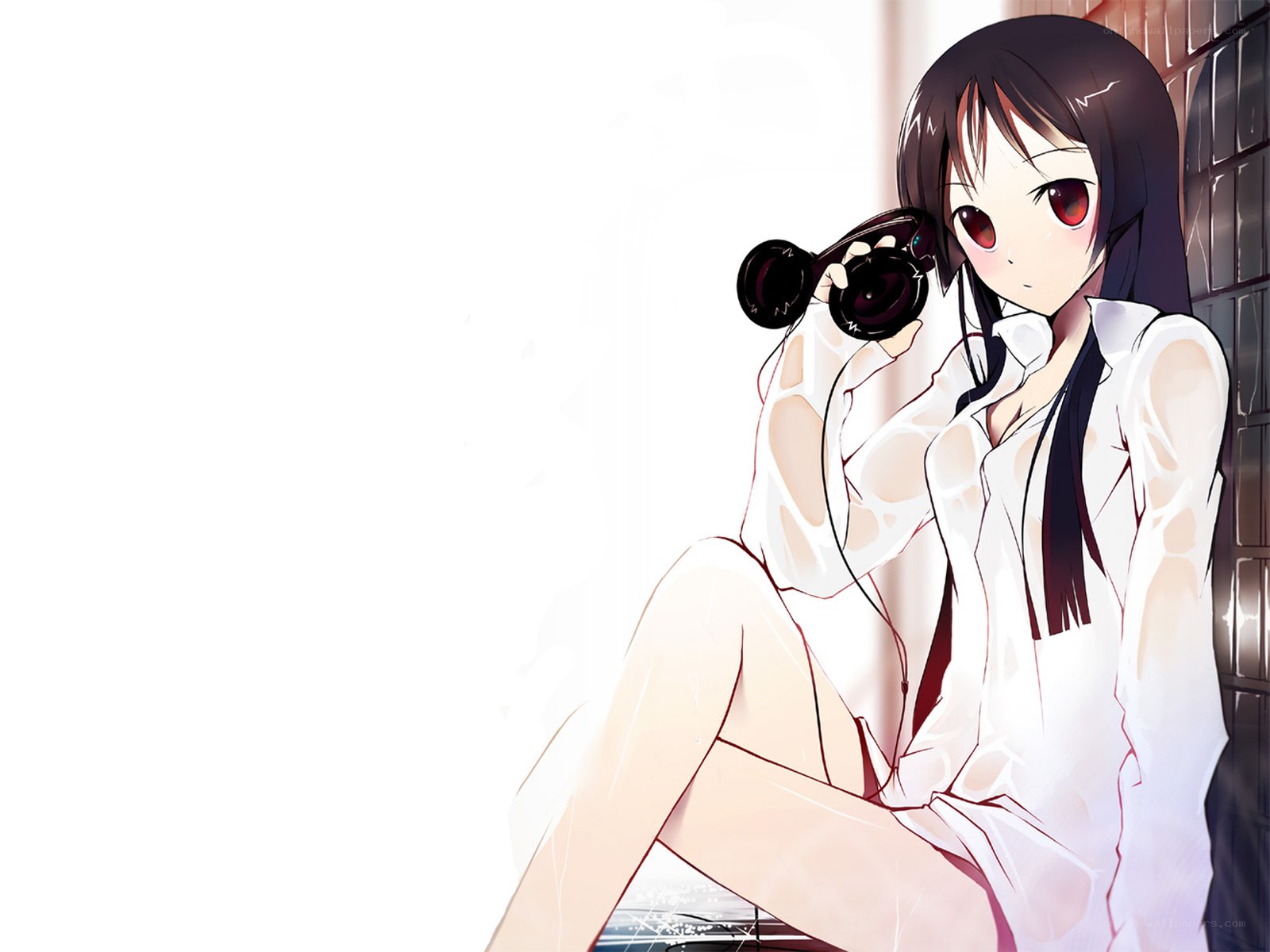 anime girl with camera