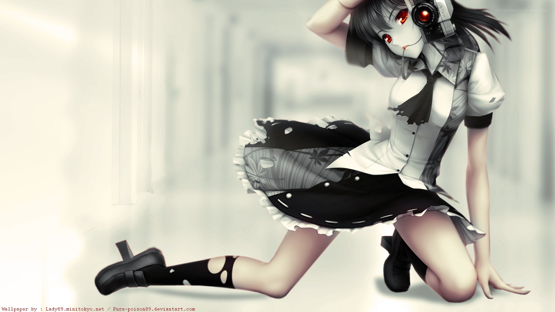 anime girl with camera