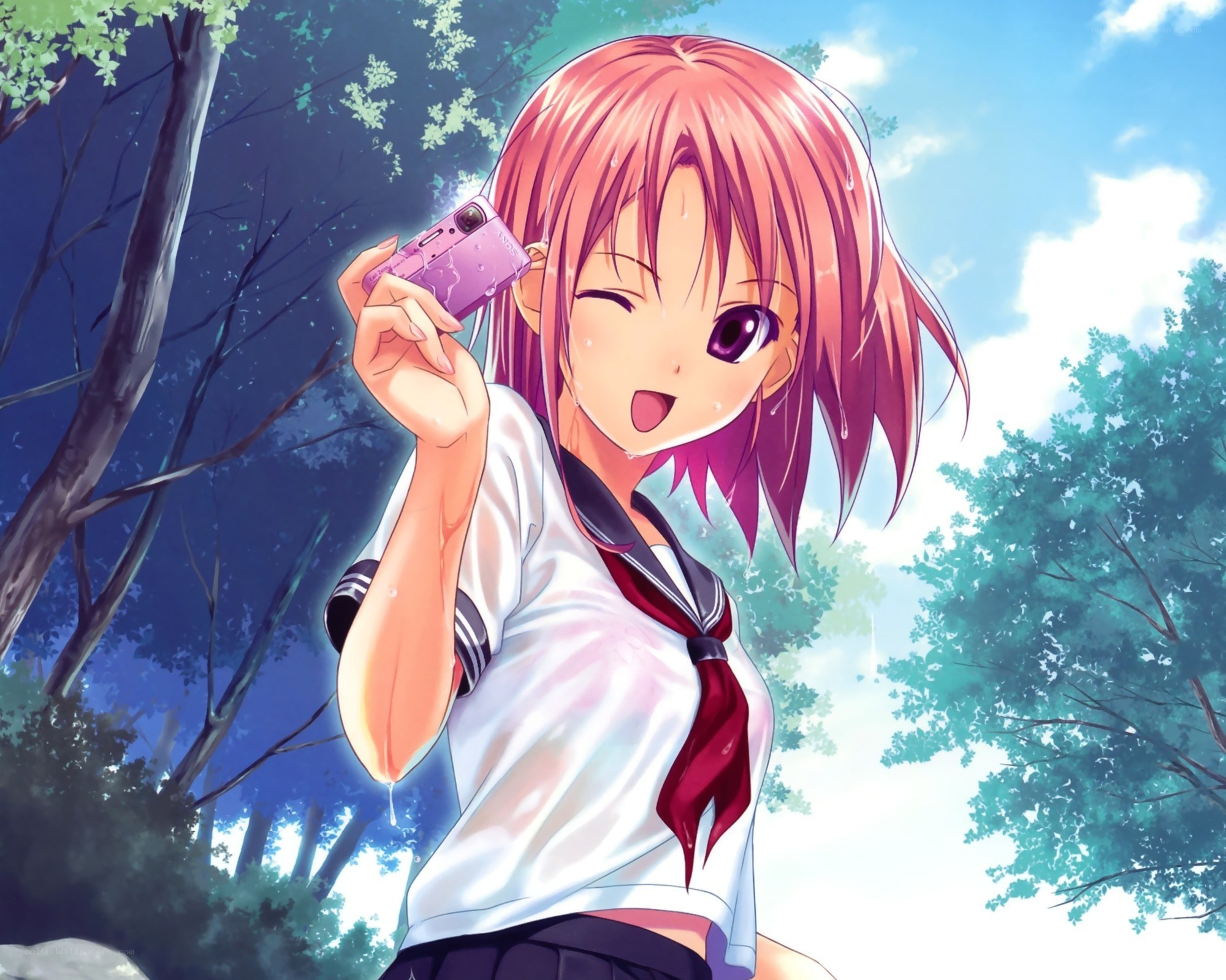 anime girl with camera