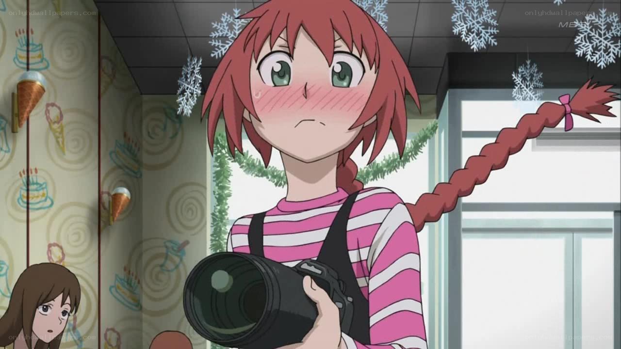 anime girl with camera