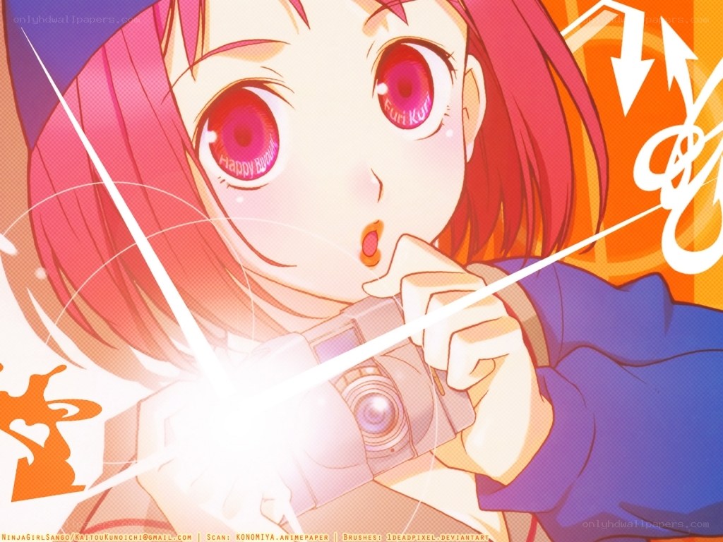 anime girl with camera