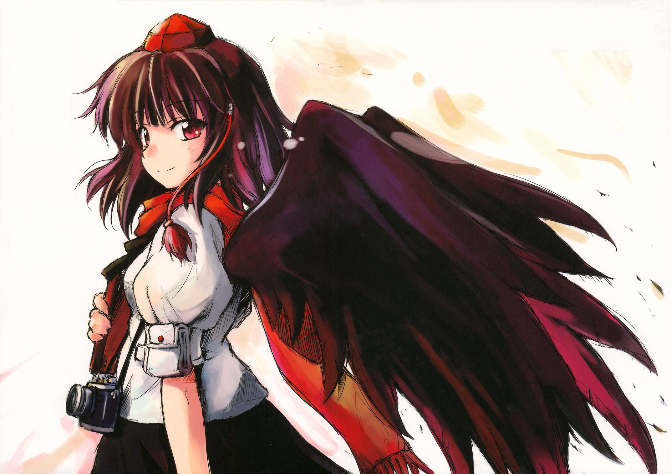 anime girl with camera