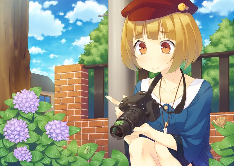 Anime girl with camera