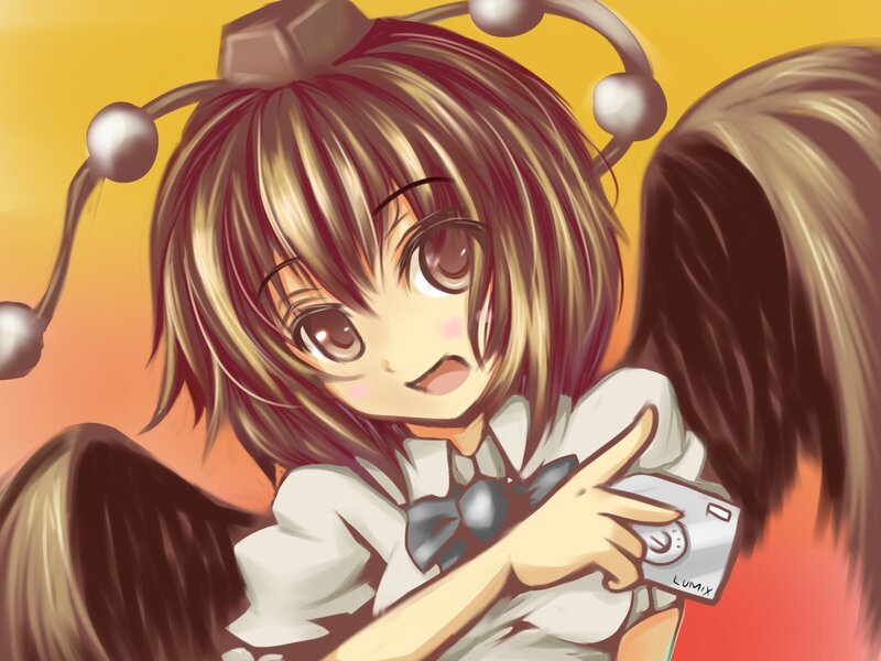 anime girl with camera