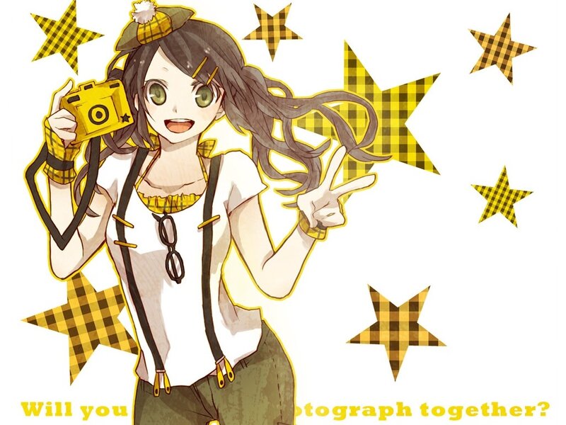 anime girl with camera