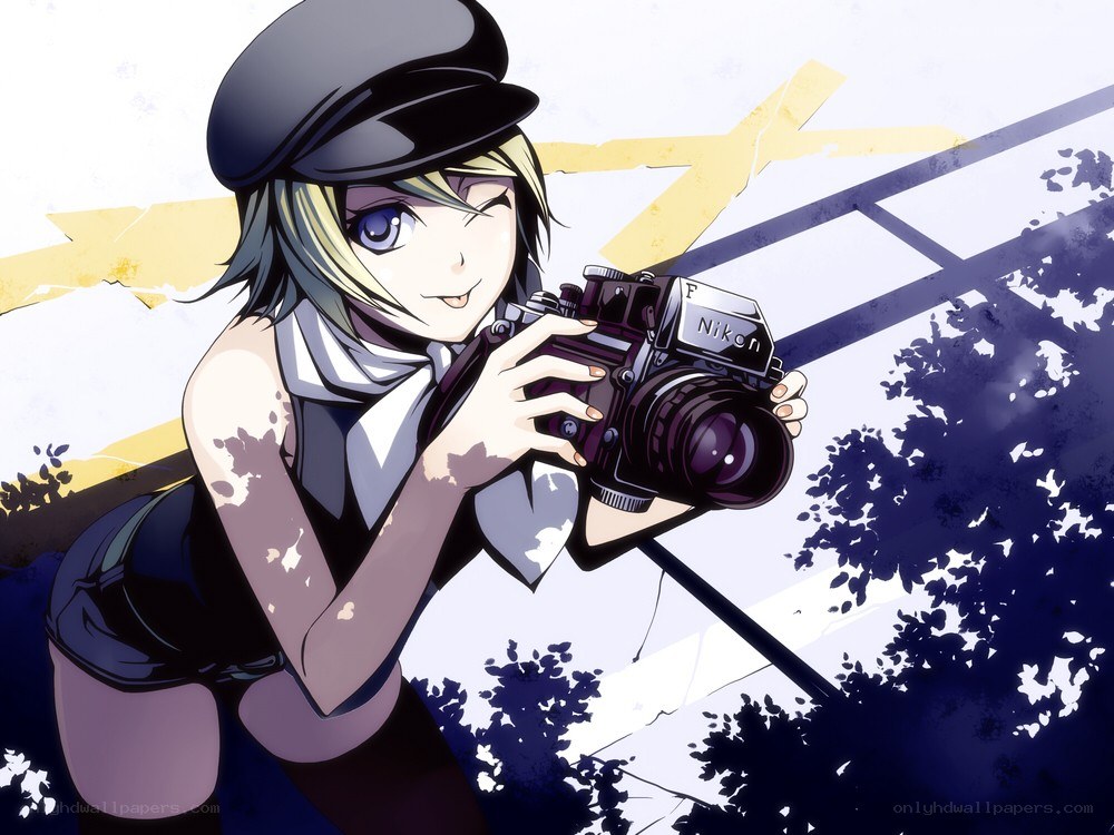 Anime girl with camera