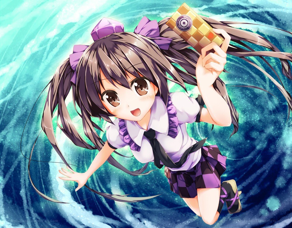 anime girl with camera