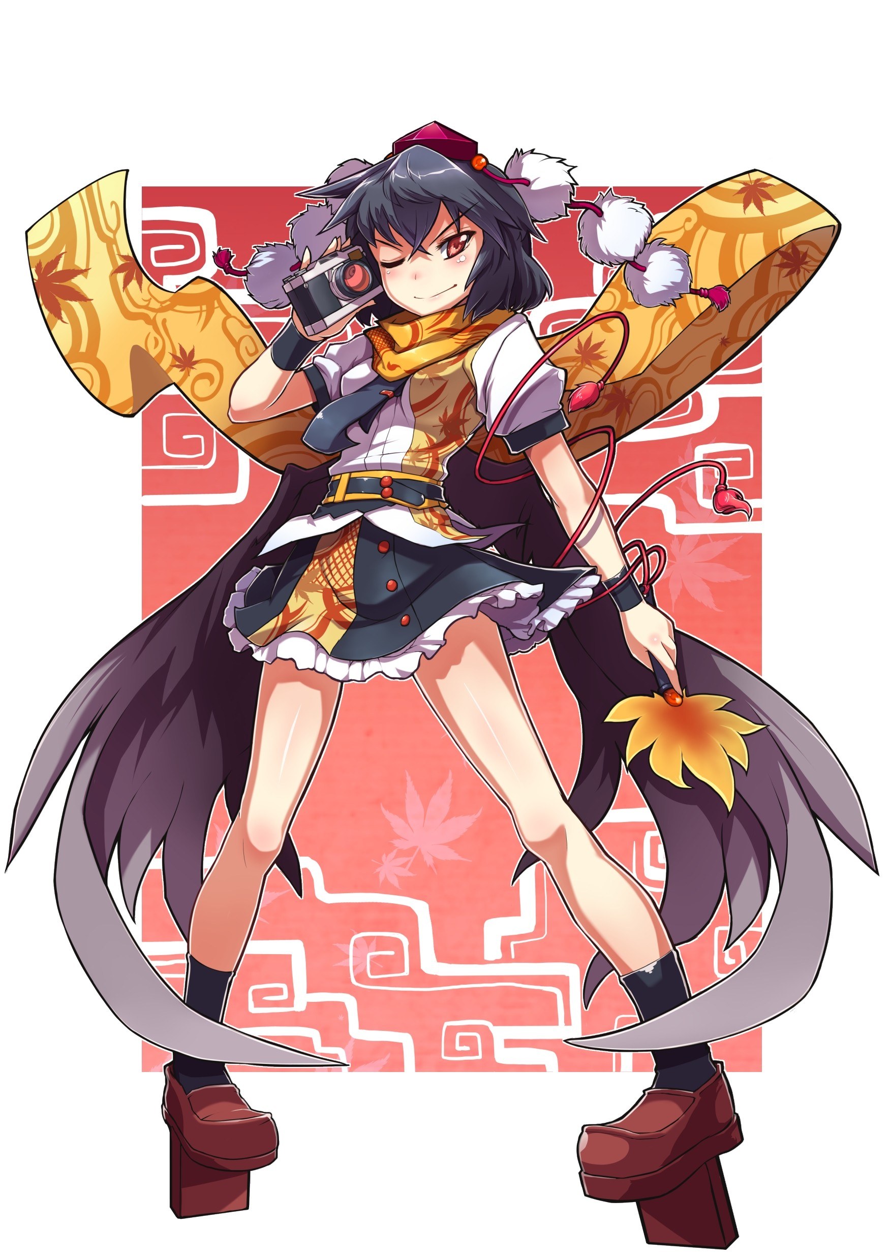 anime girl with camera