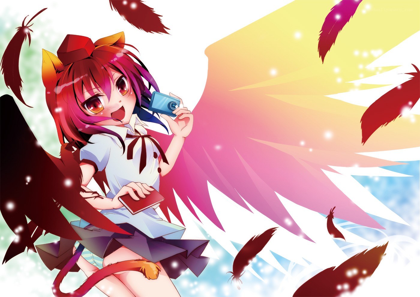 anime girl with camera