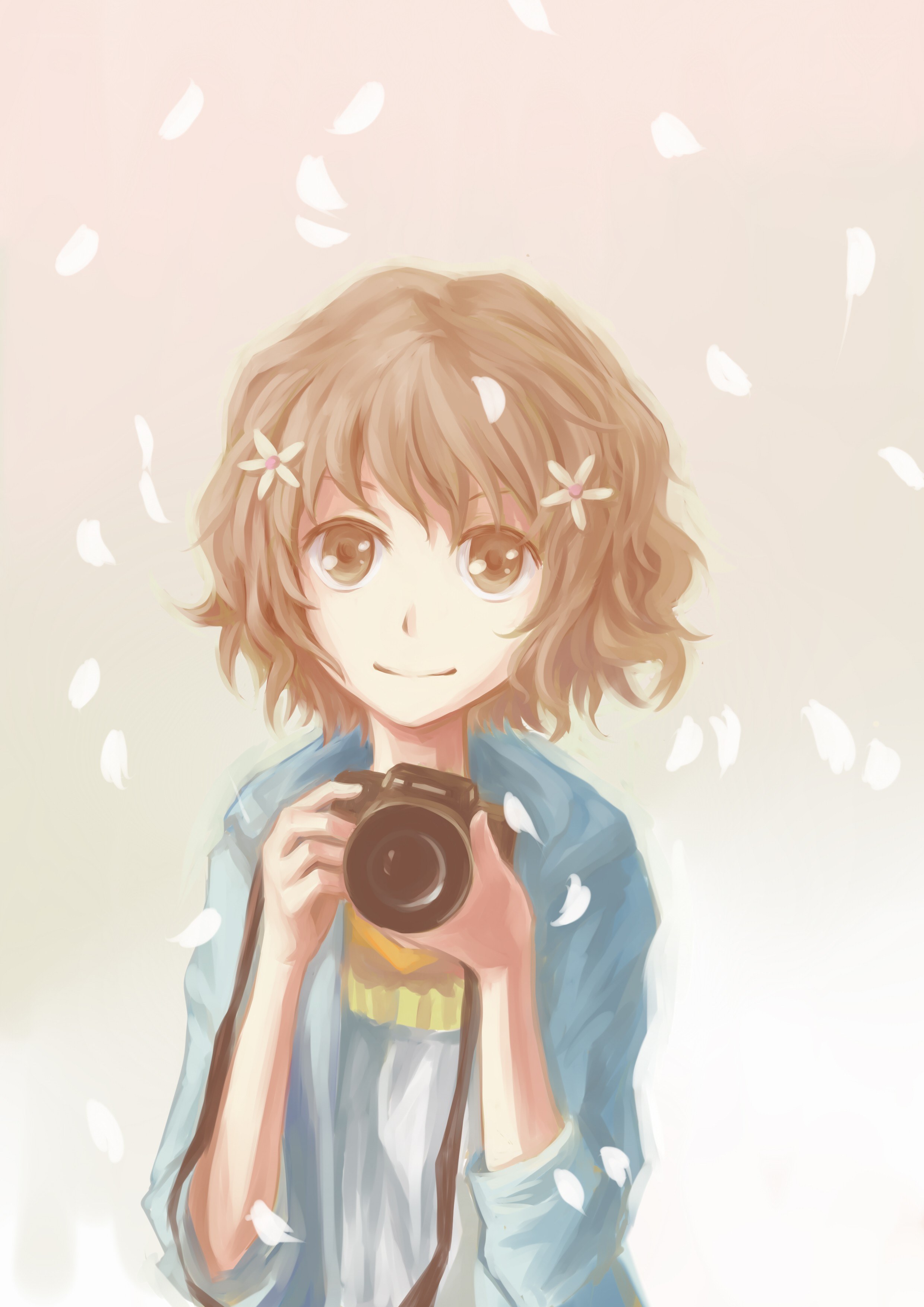 anime girl with camera