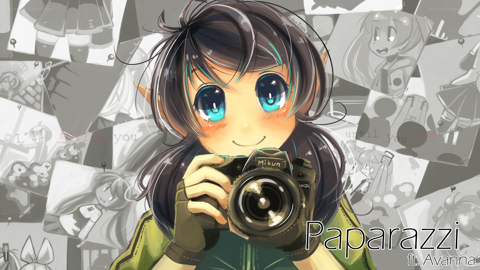 anime girl with camera