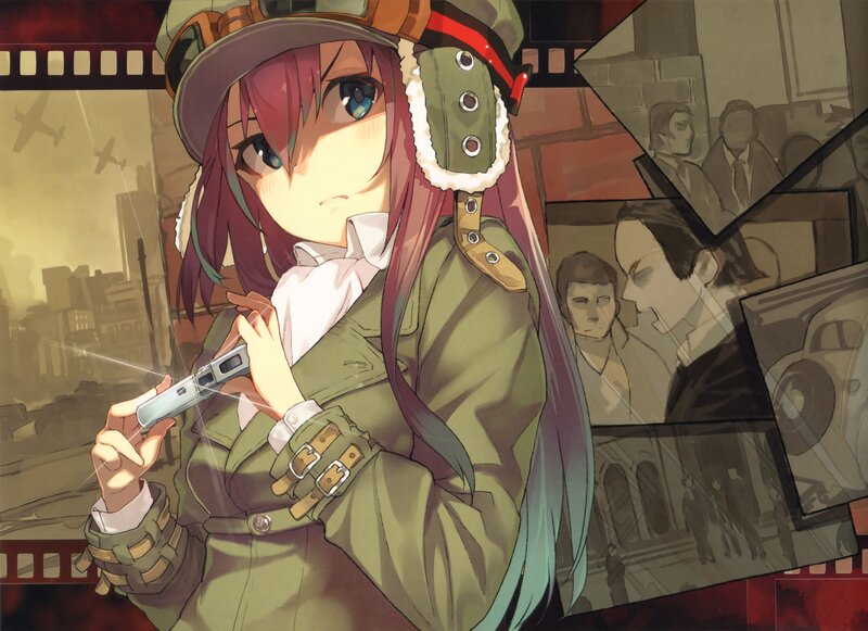 anime girl with camera