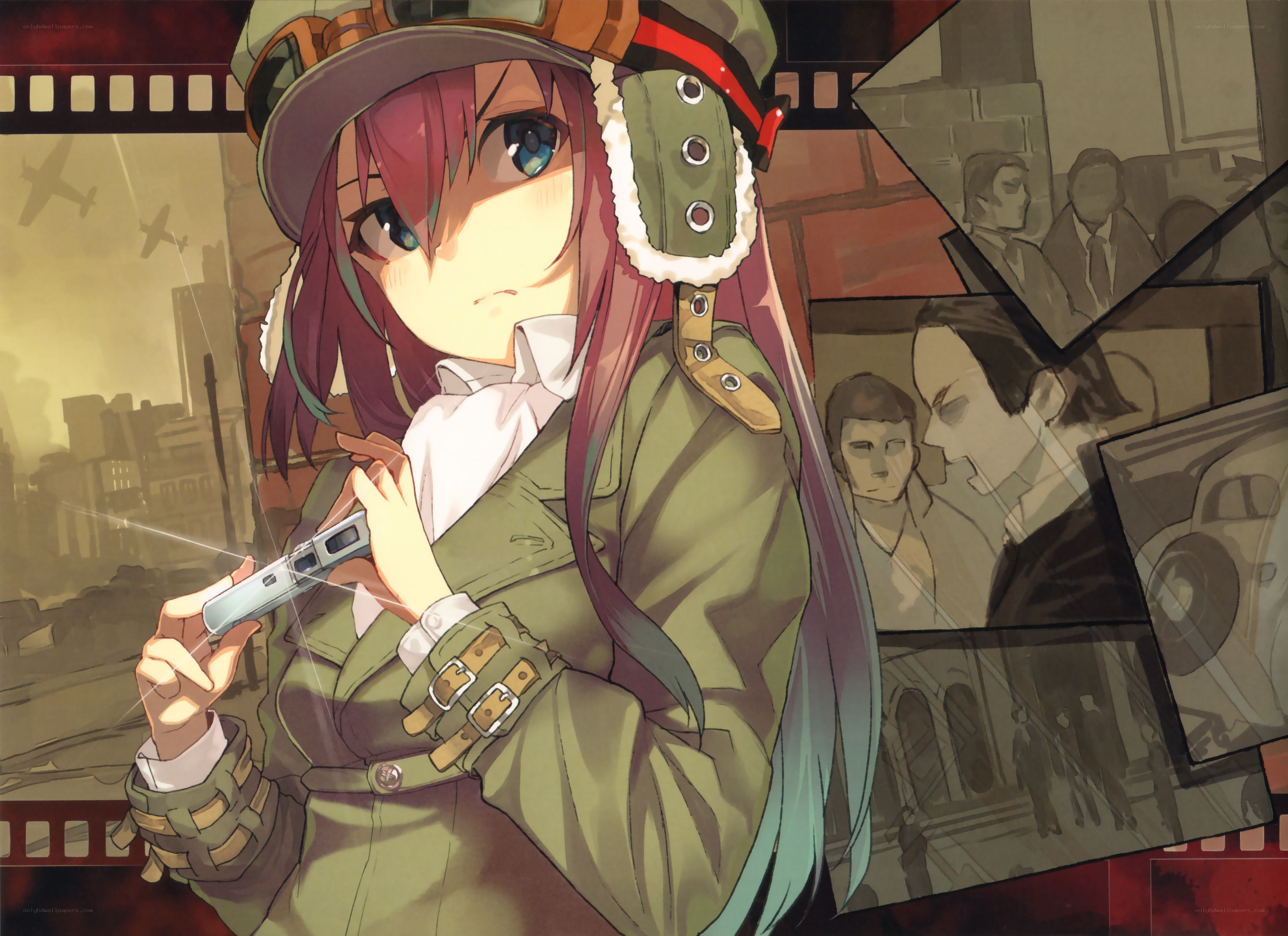 anime girl with camera