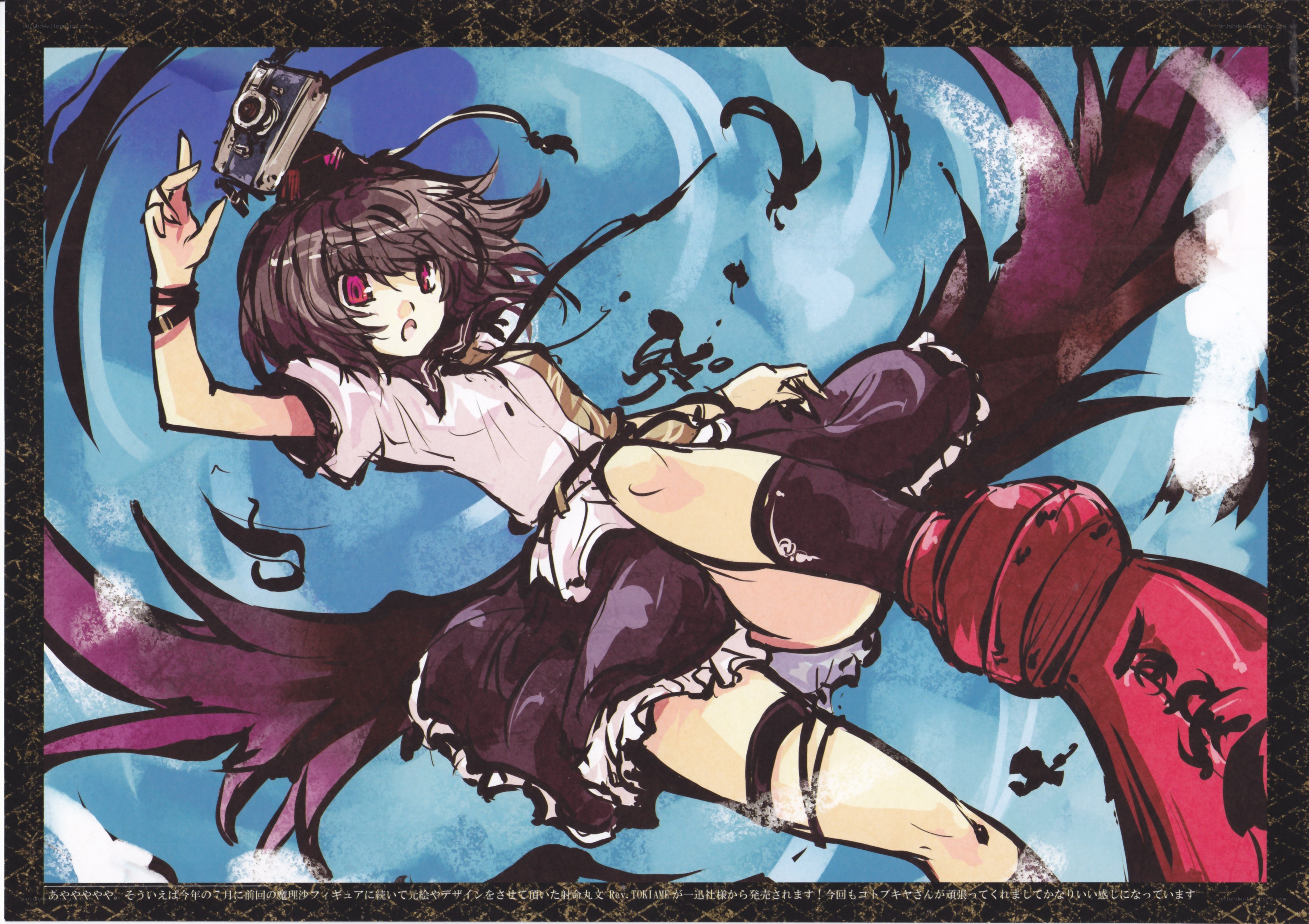 Anime girl with camera in action