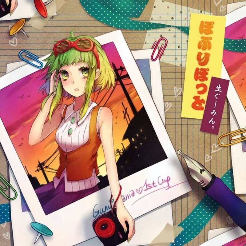 Anime girl with camera photo