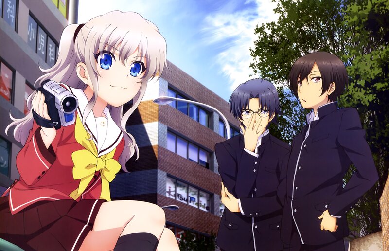 Anime Girl with Camera — Red, Bright