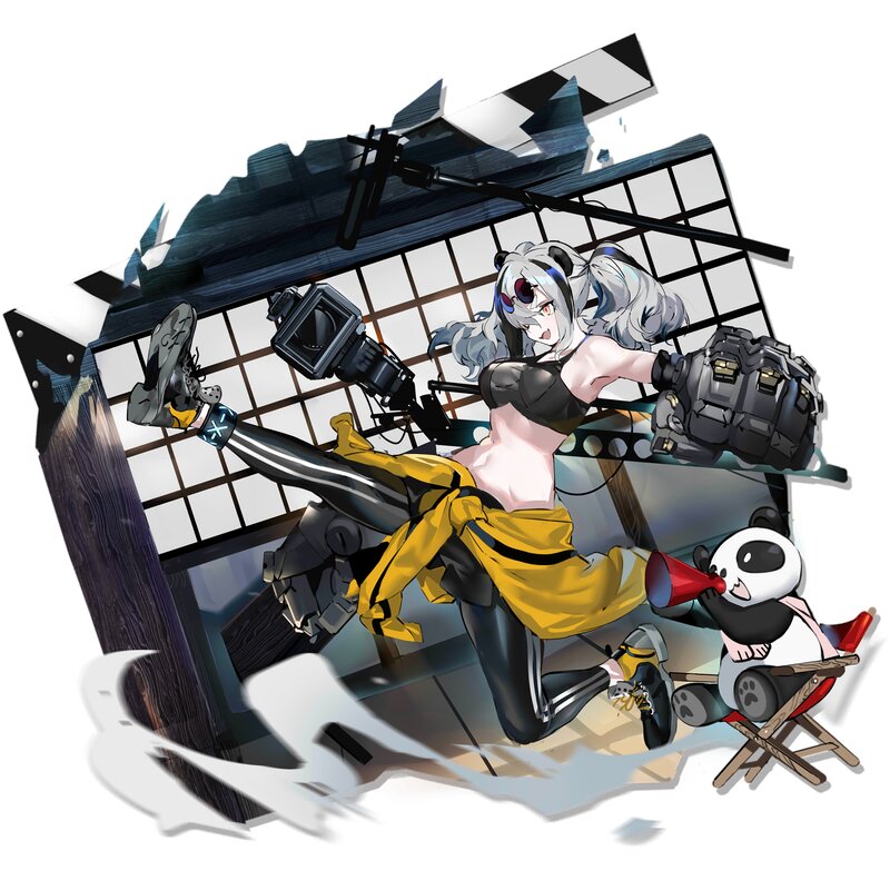 Anime Girl with Camera — Yellow, Dynamic
