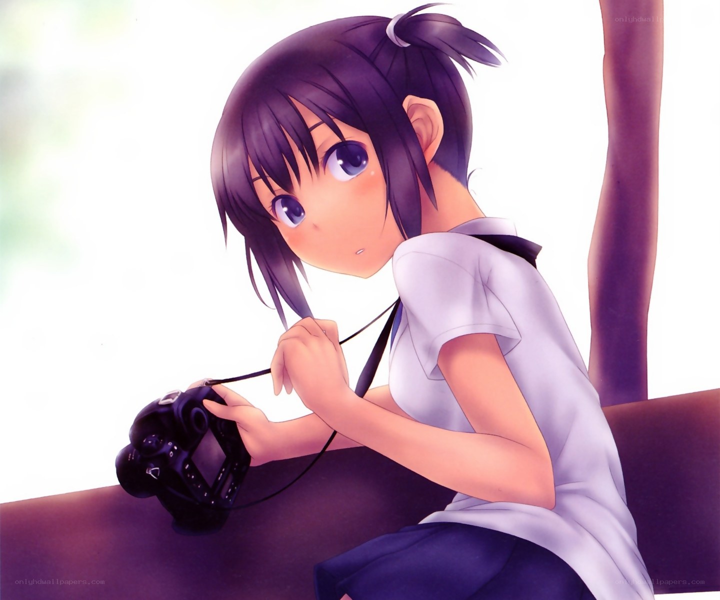 anime girl with camera