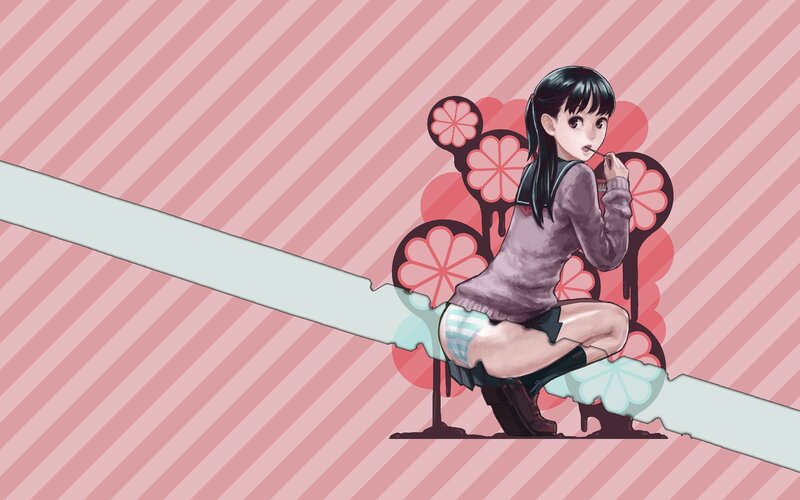 anime girl with candy