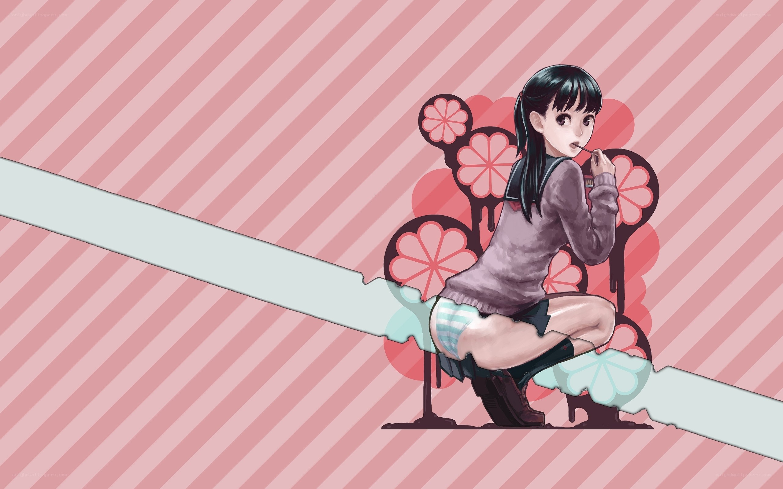 anime girl with candy