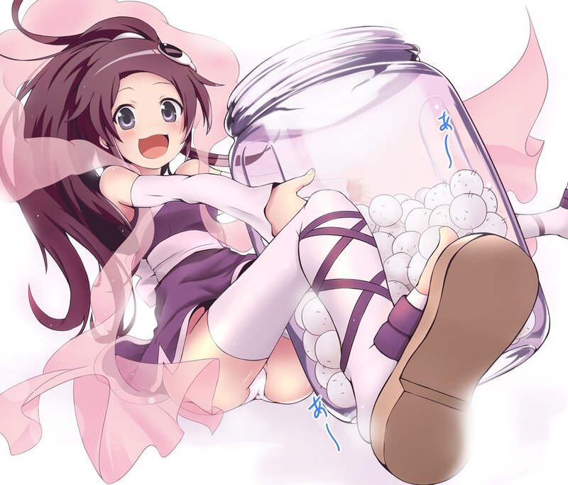 anime girl with candy jar