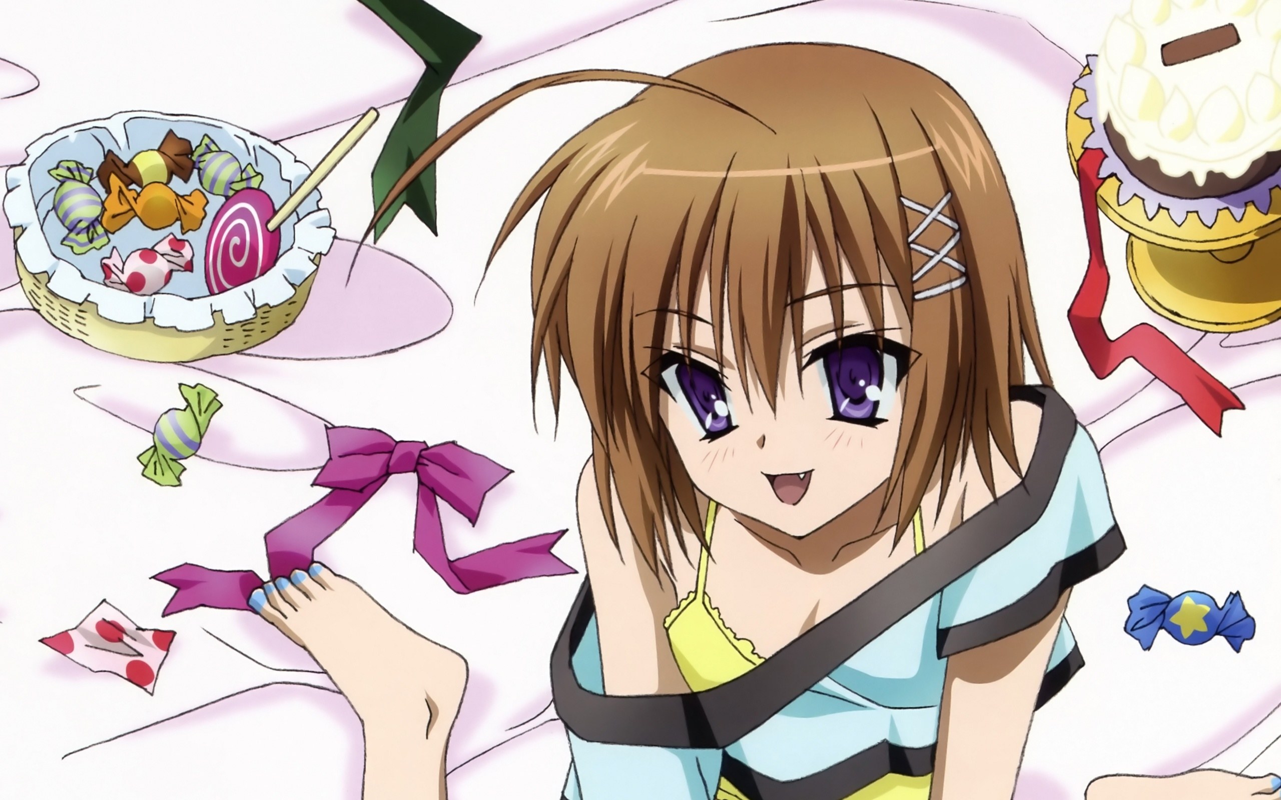 anime girl with candy
